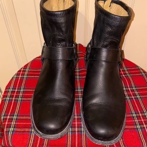 Size 7.5 Black FRYE Moto boots.